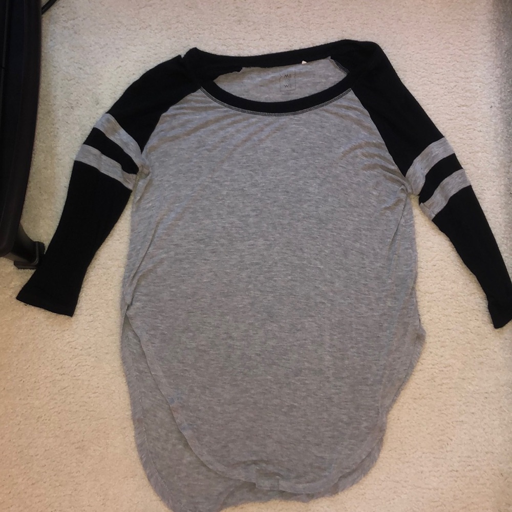 Grey and black Me to We long t-shirt